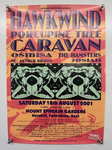 Hawkwind poster porcupine tree - hawkwind,